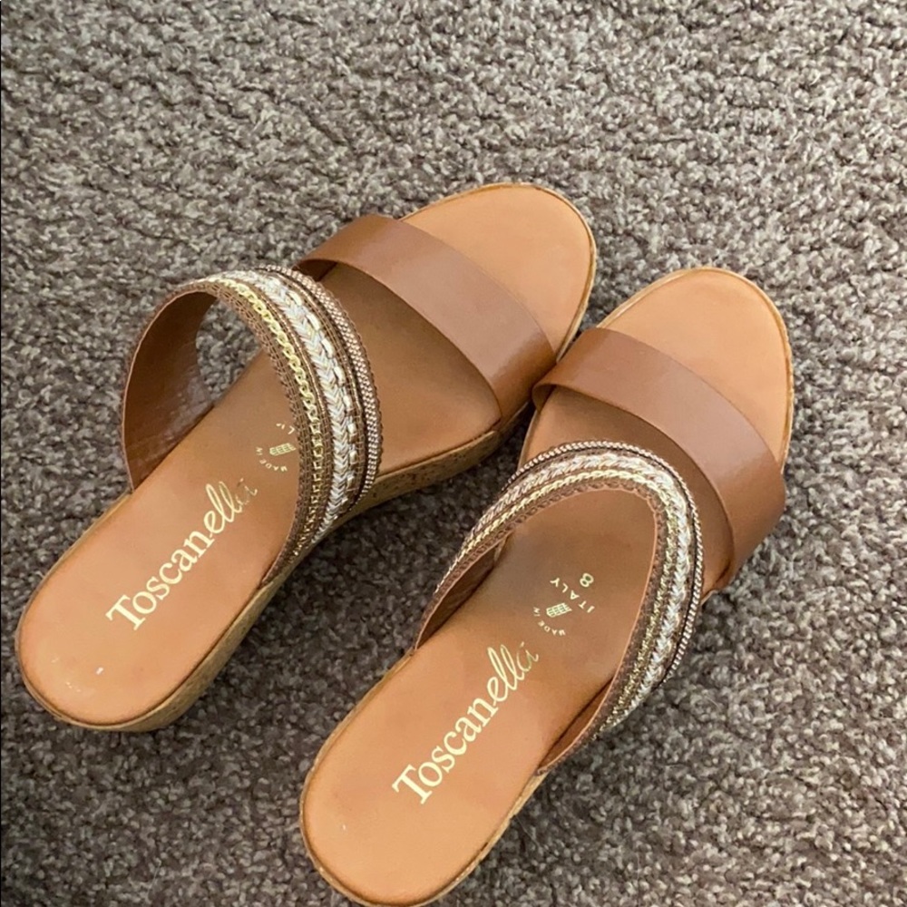 Wedge sandal , worn once. Size 8